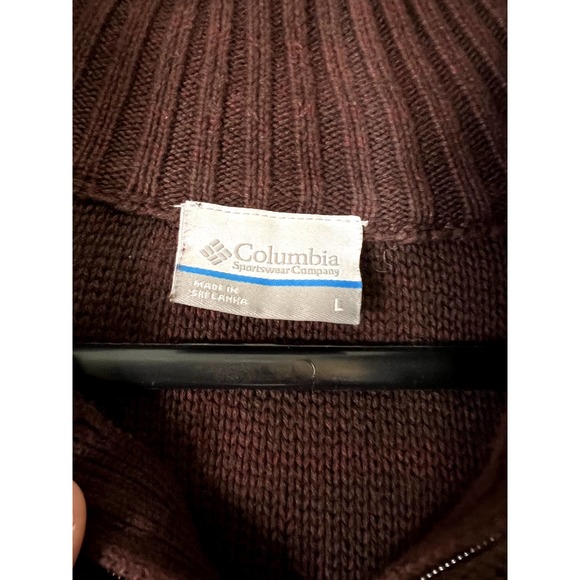 Columbia Quarter Zip long sleeve sweater size large - Picture 2 of 5